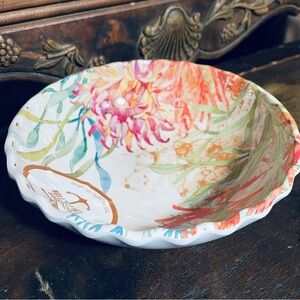 Melamine bowl colorful coastal sea garden